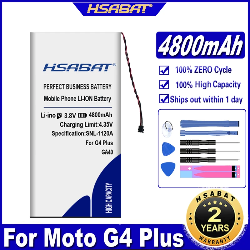 Аккумулятор HSABAT GA40 4800 мАч для Motorola Moto G4 Plus XT1625 XT1622 XT1642 XT1640 xt1626 XT1644 XT1643 SNN5970A|battery