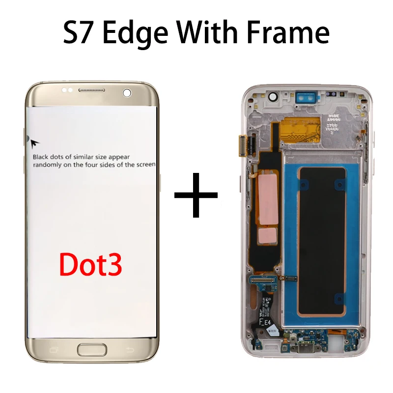 Оригинальный AMOLED с битыми пикселями ЖК-дисплей S7EDGE G935FD для SAMSUNG Galaxy S7 edge G935 G935F