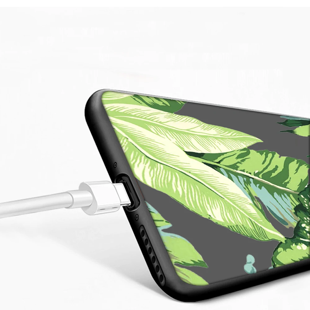 

Vogue Green Leave Case for Xiaomi Mi Note 11 10T A3 9 9T 8 for Redmi Note 9 9S 8T 8 K30S 9i 9A 9C 8A Pro Lite Ultra Black TPU