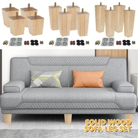 4pcsset furniture replacement legs round tapered bedrooms wooden table sofa chair stool multi size cabinets bed armchairs feet