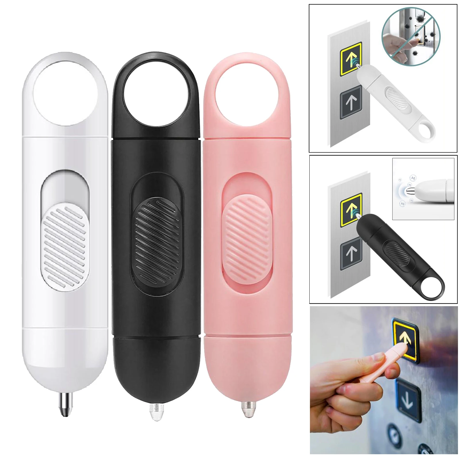 

Anti Touch Door Opener Tool electroplating Multifunctional No Touch Door Opener Hand Tool