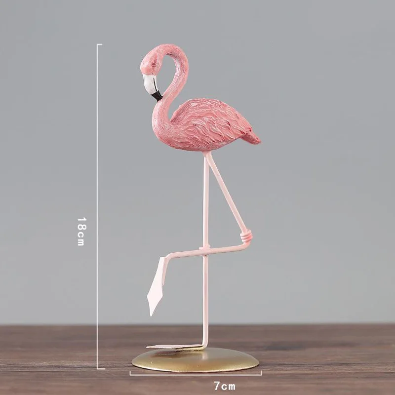Скандинавские настольные украшения с Фламинго из смолы розовое украшение для