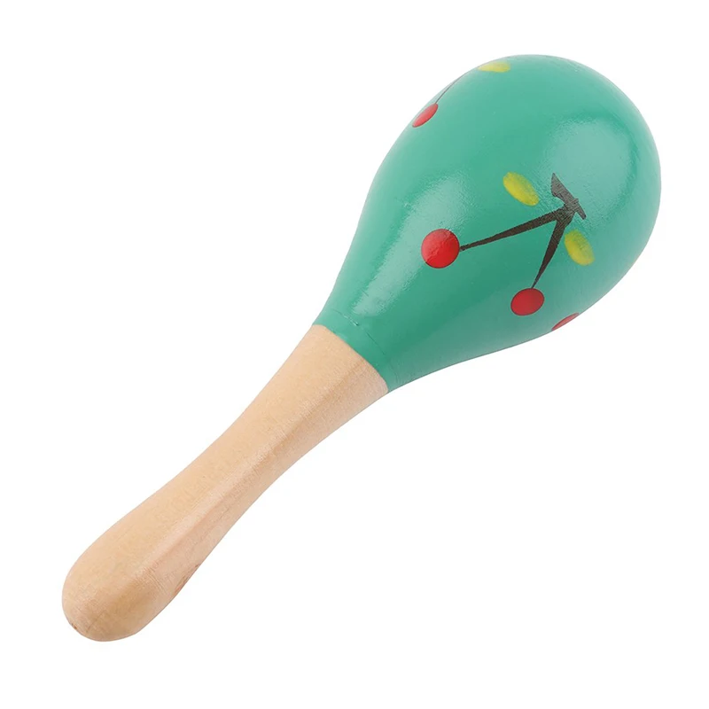 

Baby'S Hearing Grasping Training Toy Wooden Rocking Sand Ball Sandbell Small Sand Hammer Baby Early Teaching To Hold Sand Egg