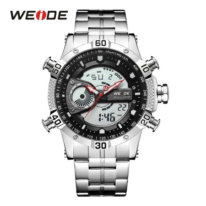 WEIDE Relogio Masculino цифровые часы Топ бренд Роскошные мужские кварцевые