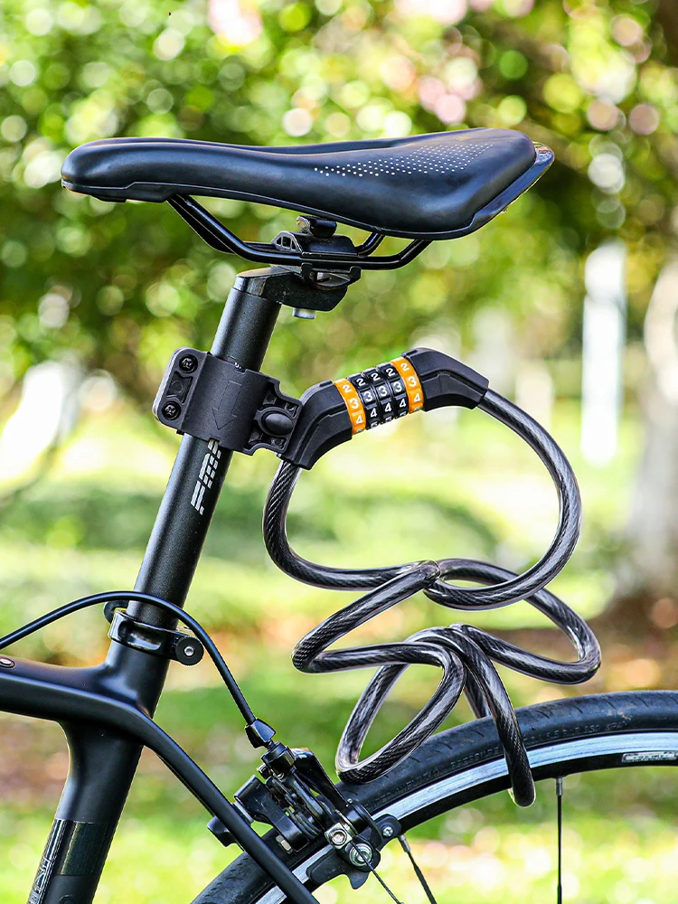 

Bike Lock Cable Anti Theft Security Coiling Bicycle Lock Keyless Password Cable MTB Bike Motorcycle Cycling Safety Lock