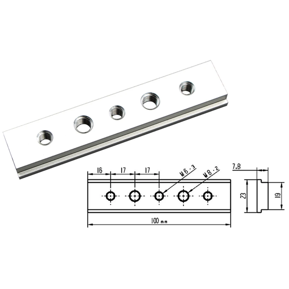 M6/M8 100mm T Track Slot Sliding Slab Slide Block for T-slot T-track Woodworking Tool T-Slot nuts Aluminium Alloy Practical | Инструменты