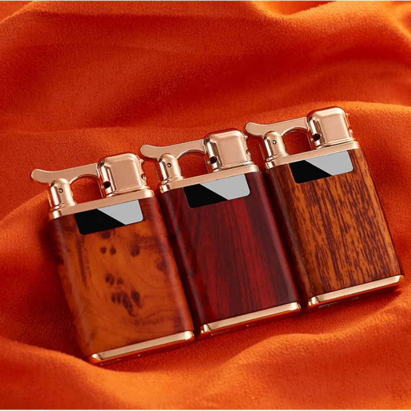 Зажигалка мужская с имитацией сандалового дерева винтажная ветрозащитная