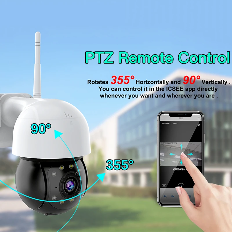 Ip-камера купольная 1080P HD PTZ Wi-Fi ночное видение | Безопасность и защита