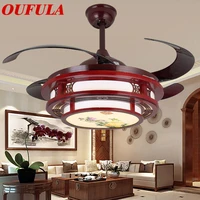bright modern ceiling fan lights with remote control invisible fan blade decorative for home living room dining room