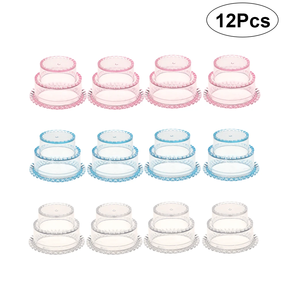 12 шт. коробка конфет в европейском стиле для свадебных тортов прозрачная круглая