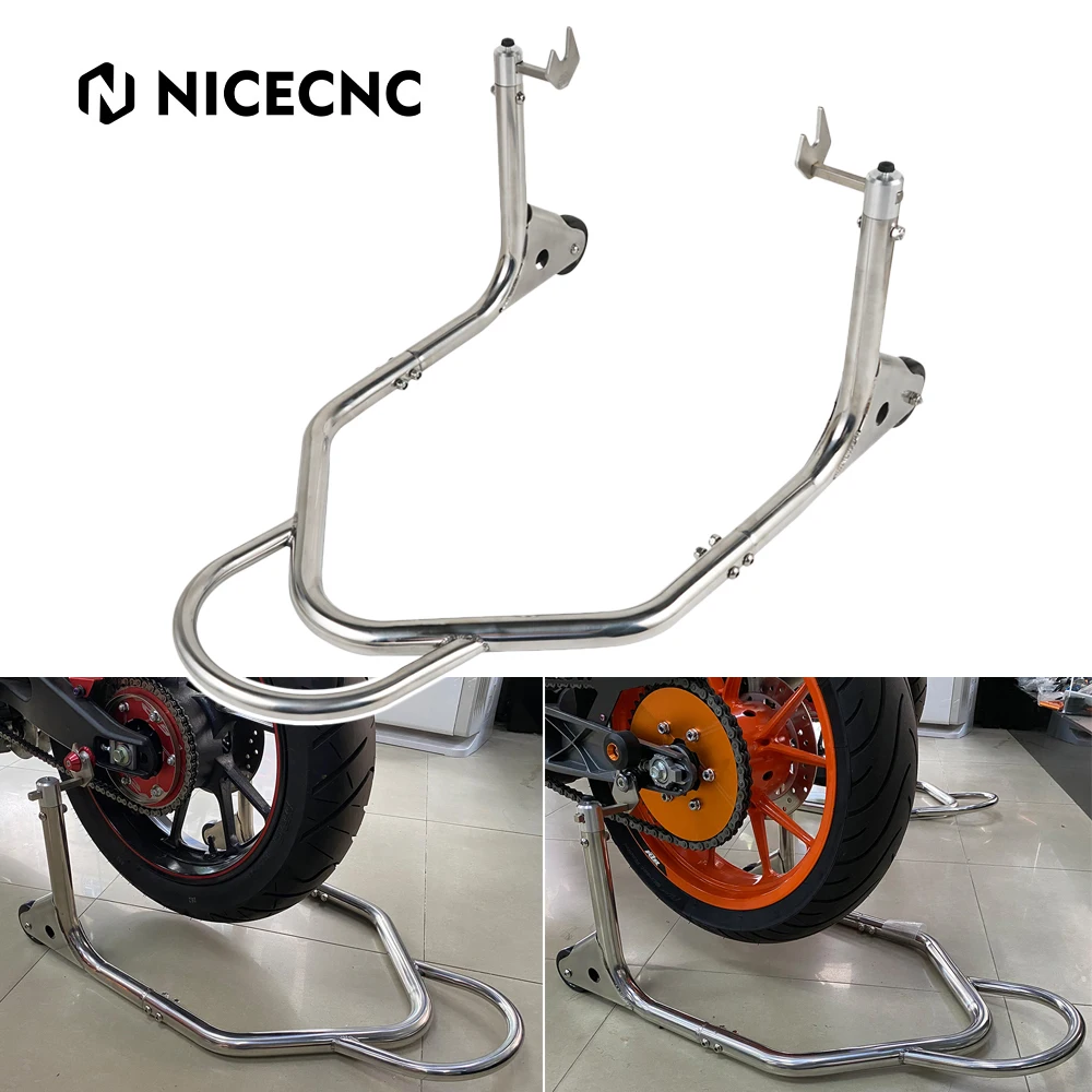 

Motorcycle 28.5 - 40cm Adjustable Wheel Swingarm Spool Lift Stand for KTM BMW Ducati Aprilia Triumph Maintenance Parking Rack