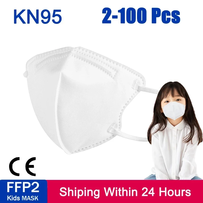 

2-100 шт. FFP2 Детские маски KN95 Детские маски маска многоразовая защитная маска для лица маски 95% фильтрация маски