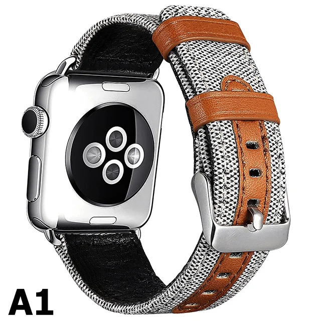 Для Apple Watch 5 ремешок 40 мм 44 мм спортивный хороший кожаный тканевый браслет для мужчин/девочек для iwatch серии 4 3 38 мм 42 мм - Цвет ремешка: white