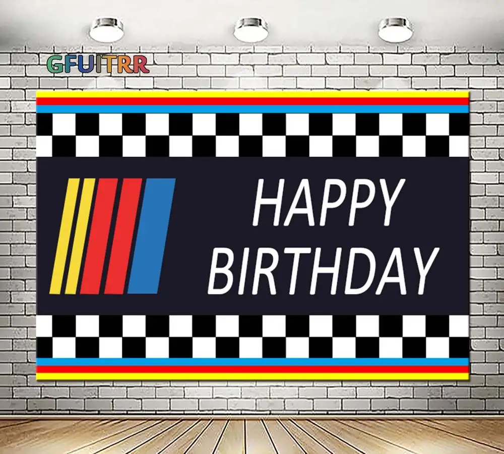 GFUITRR гоночный Баннер фотография фон для мальчиков день Рождения Вечеринка фоны
