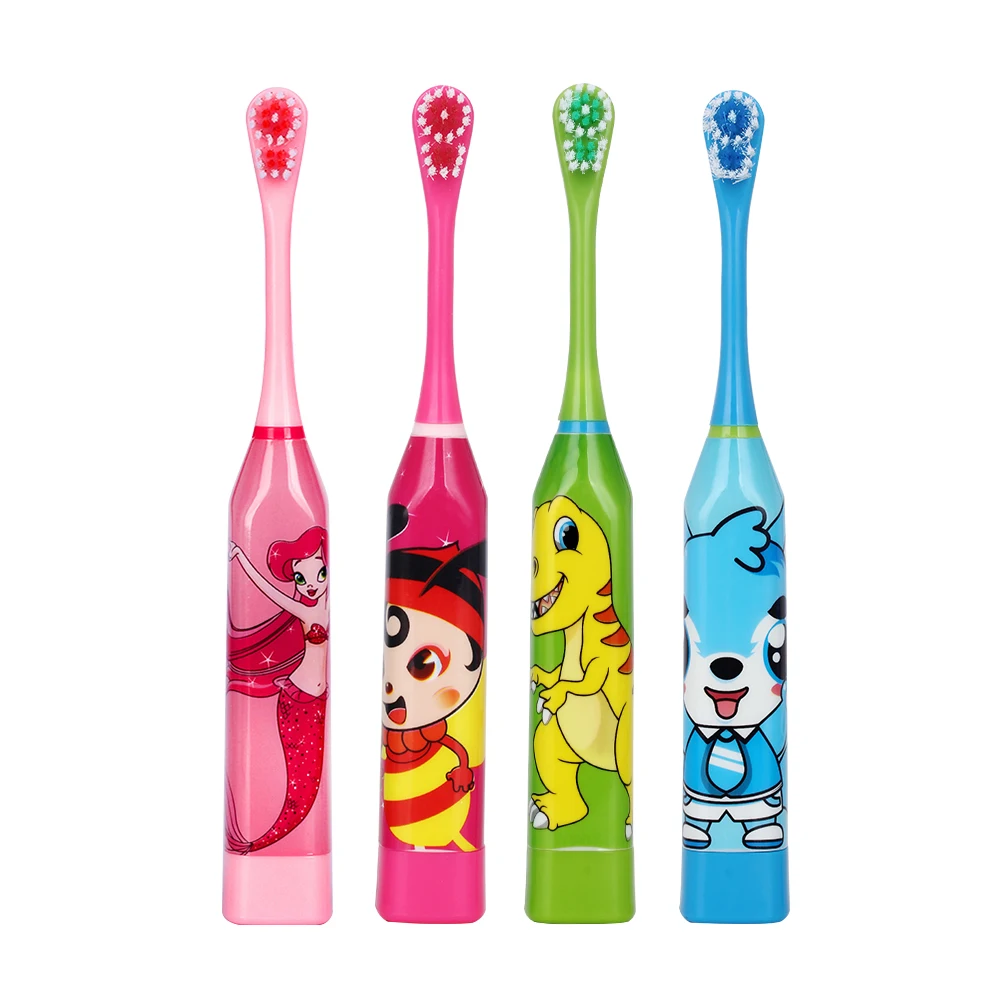 

AZDENT Hot Sell Children Cartoon Pattern Electric Toothbrush Cute Kids Toothbrush Double-sided Soft Replacement Heads For Kids