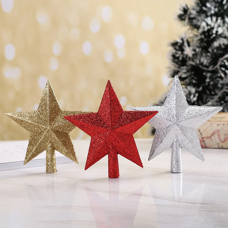 

15/20cm Christmas Tree Topper Star Five-Pointed Star Pendant Ornaments Christmas Decorations For Home Christmas Tree New Year