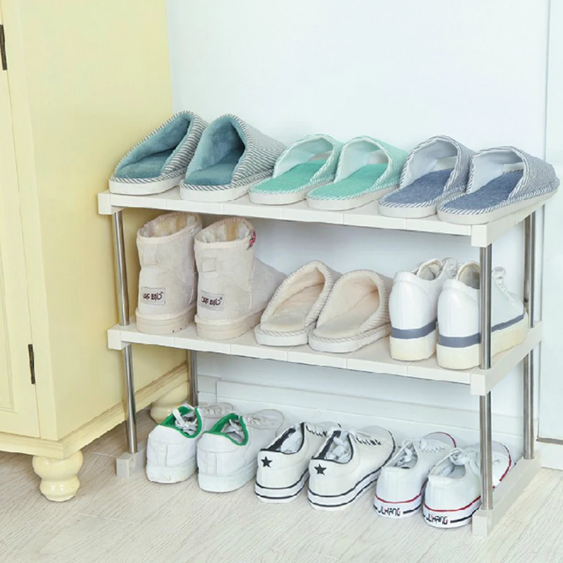 2-Tier/3-Tier Microwave Oven Rack Organizer Kitchen Multifunctional Storage Shelf Bathroom Shoes Book |