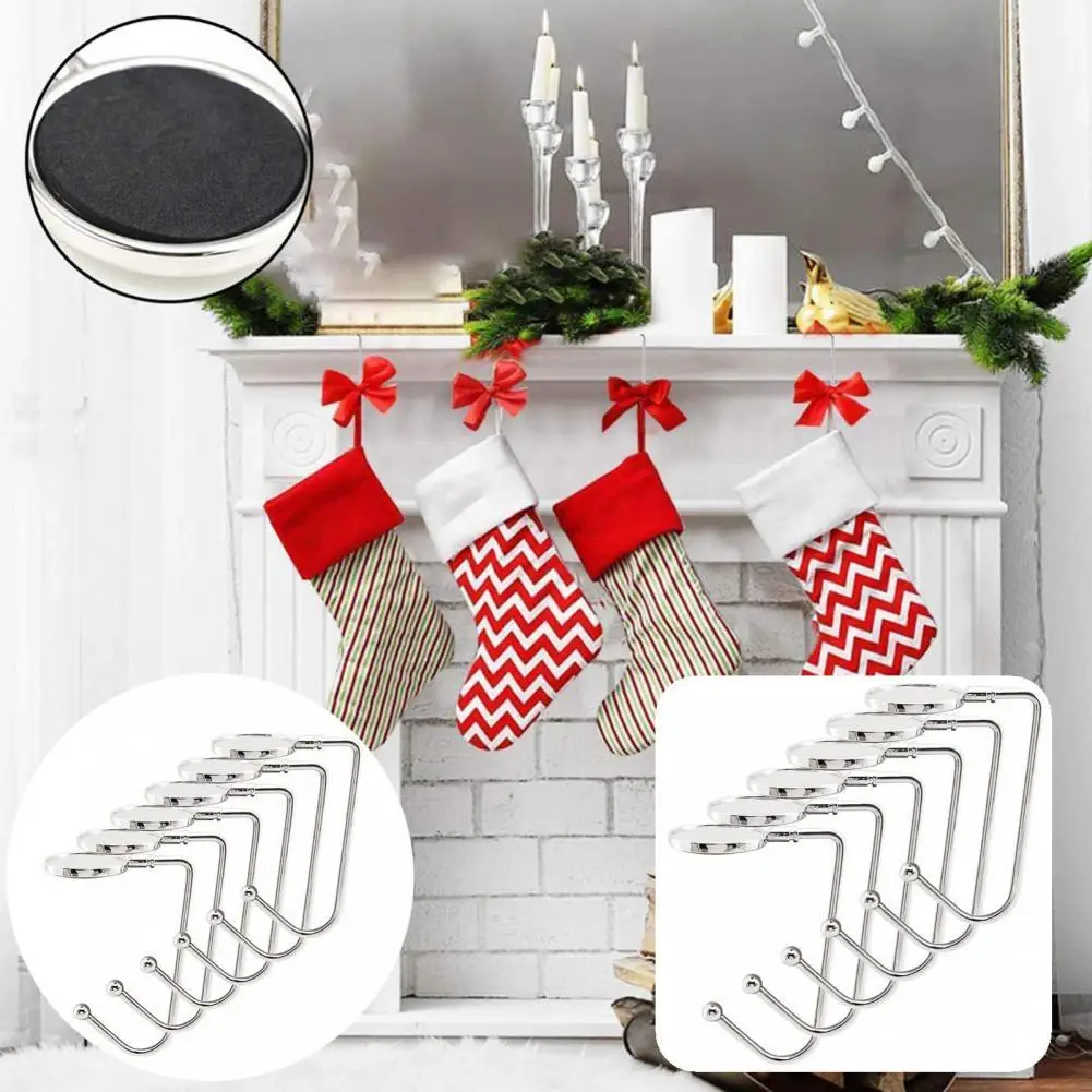 

Delicate Zinc Alloy Festive Ambience Fireplace Stockings Hanger for Table