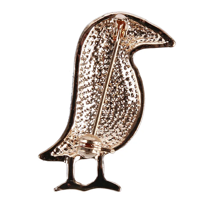 Высококачественная эмалированная булавка в виде вороны с черной краской птицы