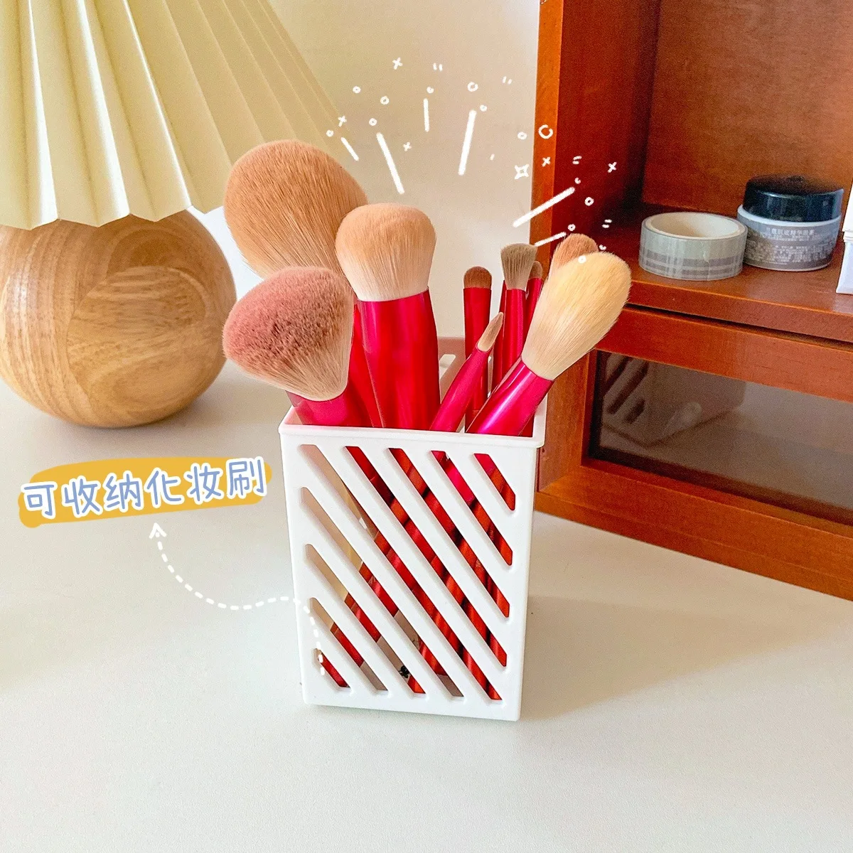 

Multi-function Desk Pen Holder Pencil Makeup Storage Box Desktop Organizer Stand Case School Office Stationery Simple