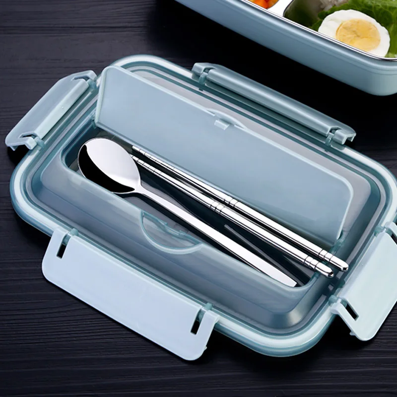Ланч-бокс Bento из нержавеющей стали 304 Портативный с защитой от ожогов для