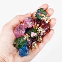1pcs natural crystal colorful pendent quartz necklace pendant cluster stones women jewelry