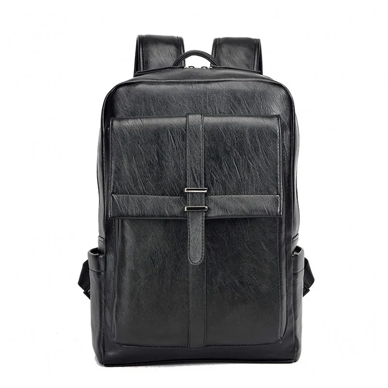 Мужской рюкзак из натуральной кожи серый повседневный для ноутбука рюкзаки