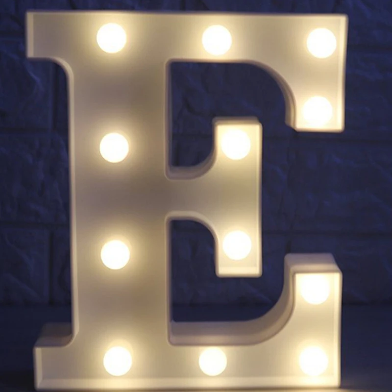 

Alphabet Lights Letter LED Lights Warm White Light Up Decoration Symbol Indoor WALL Decor Wedding Party Window Display