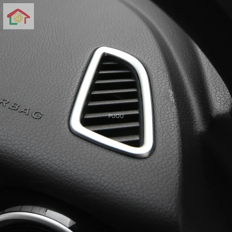 

For Mercedes Benz GLC 2016-2018 Stainless steel Car air conditioner Outlet decoration panel cover trim auto accessories styling