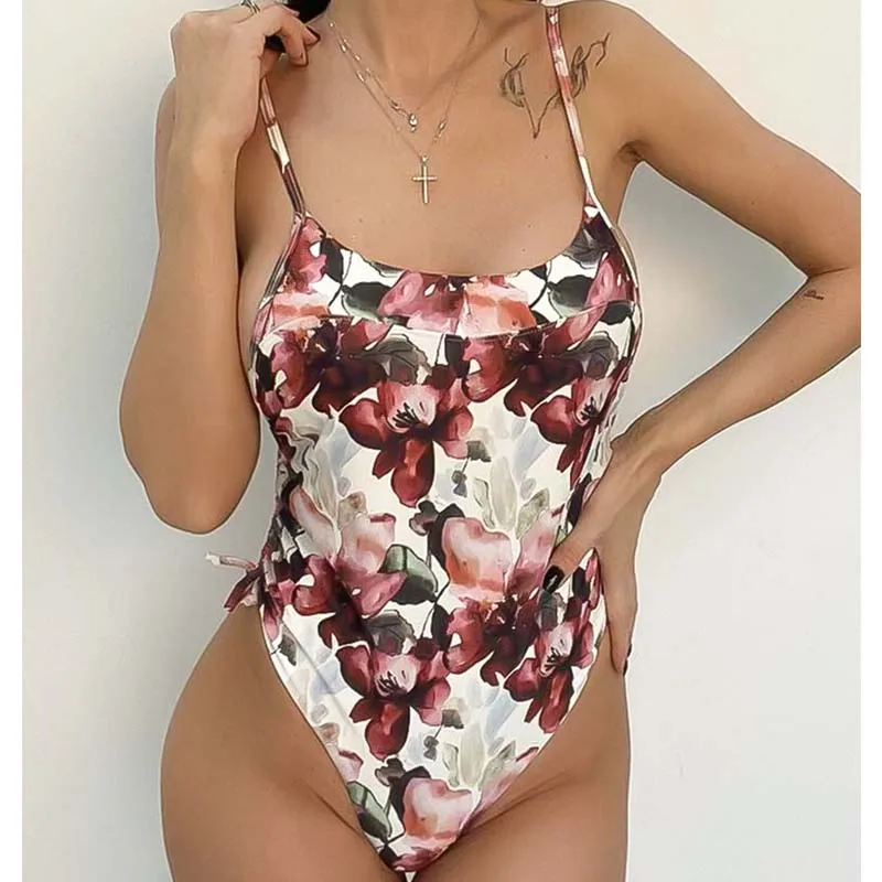 

2021 Women Swimwear One Piece Swimsuit Female Solid Monokini Bandage Swim Suits Sexy Bathing Suit Swimming Beachwear Monokini
