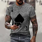 Мужская футболка с принтом в виде букв покера