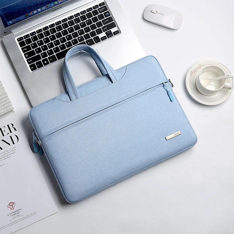 laptop bag 13 3 15 6 14 inch waterproof notebook bag sleeve for macbook case m1 air pro 13 15 huawei shoulder handbag briefcase free global shipping
