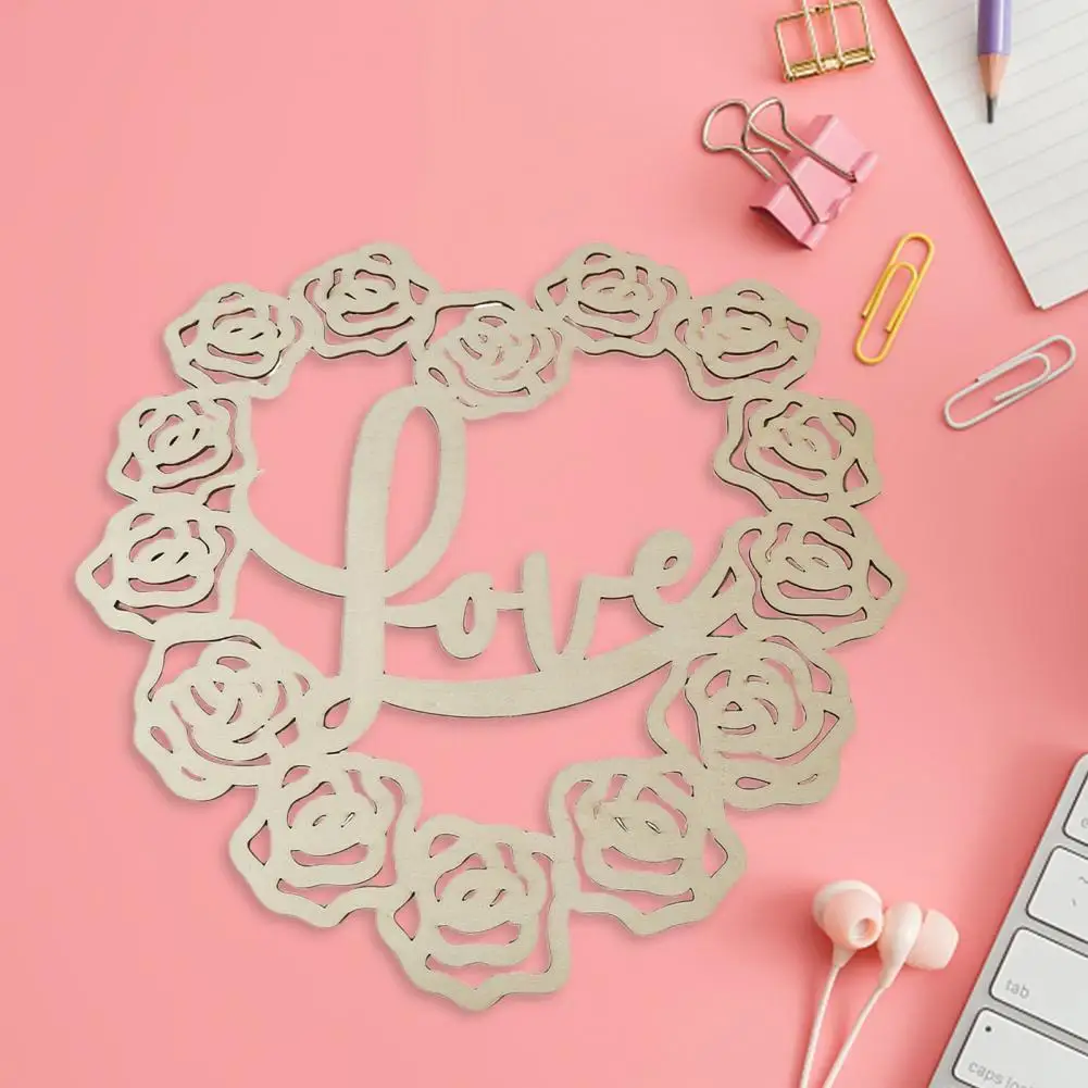

Hanging Crafts Nice-looking Lightweight Attractive DIY Ornamental Wedding Pendant Wooden Pendant for Bedroom