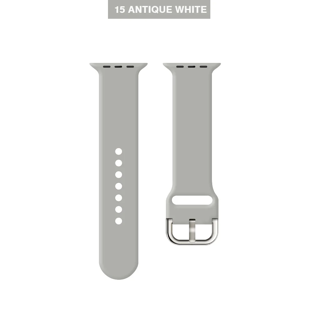 Light Grey Мягкий силиконовый сменный спортивный ремешок для 38 мм Apple Watch Series1 2 42 мм наручный браслет ремешок для iWatch Sports Edition MU SEN - Цвет ремешка: Light Grey