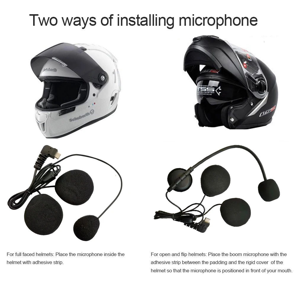 Bluetooth-интерком для шлема IPX7 BT 3 0 с FM-радио BTS3 1200 м | Автомобили и мотоциклы