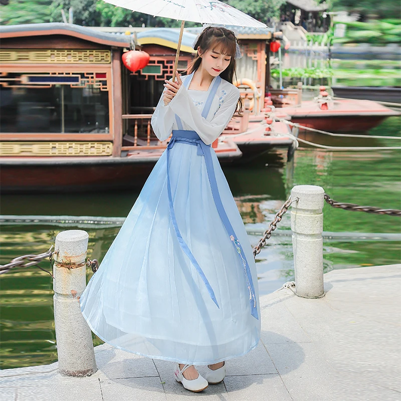 Женский винтажный танцевальный костюм Hanfu элегантный эпохи династии тан