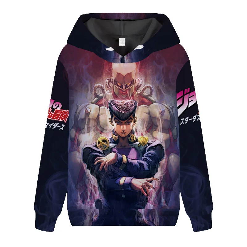 Толстовка с капюшоном JOJO Wonderful Adventure для колледжа толстовка в стиле хипстер манга