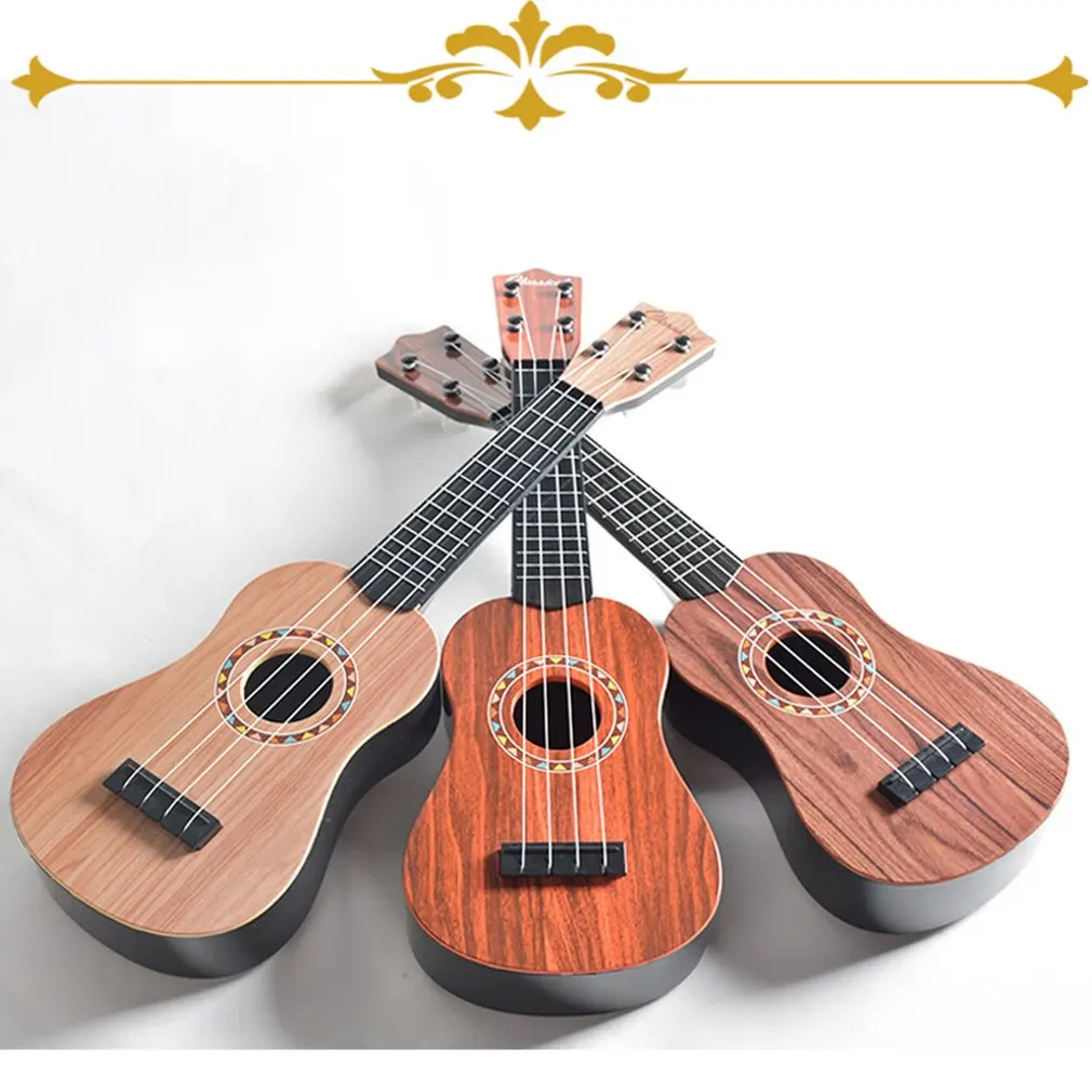 Укулеле 21 дюйм Имитация древесины 4 струны Uke Bass струнный музыкальный инструмент