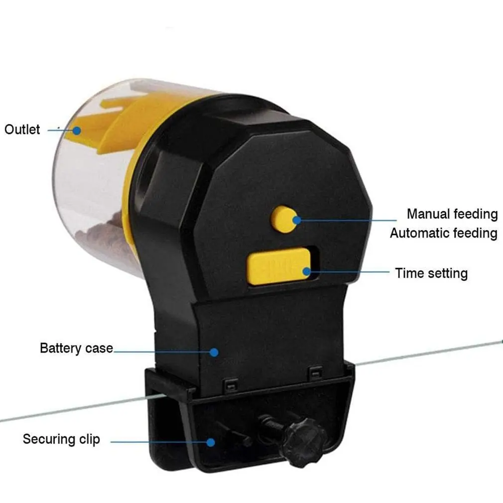 

Cool Automatic Fish Feeder Moisture-proof Electric Aquarium Plastic Timer Feeder Food Feeding Dispenser Tool Fish Feeder