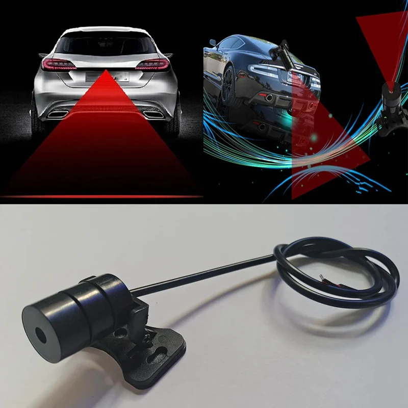 

1pcs Car Auto LED Laser Fog Light Motorcycle Tail Lamp Vehicle Anti-Collision Taillight Brake Braking Warning Lamp Car Fog Light