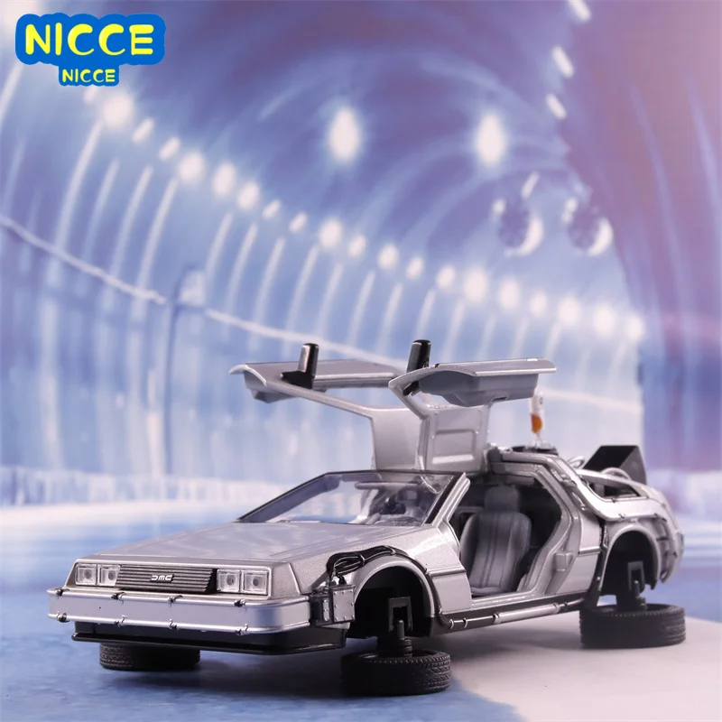 

Welly 1:24 Diecast Alloy Model Car DMC-12 delorean back to the future Time Machine Metal Toy Car Gift Collection car models B192
