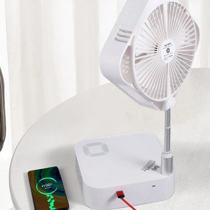 

Folding AI Voice Smart Portable USB Desk Fan with Nightlight-Humidifying Spray, for Office Outdoor Camping Tent Travel