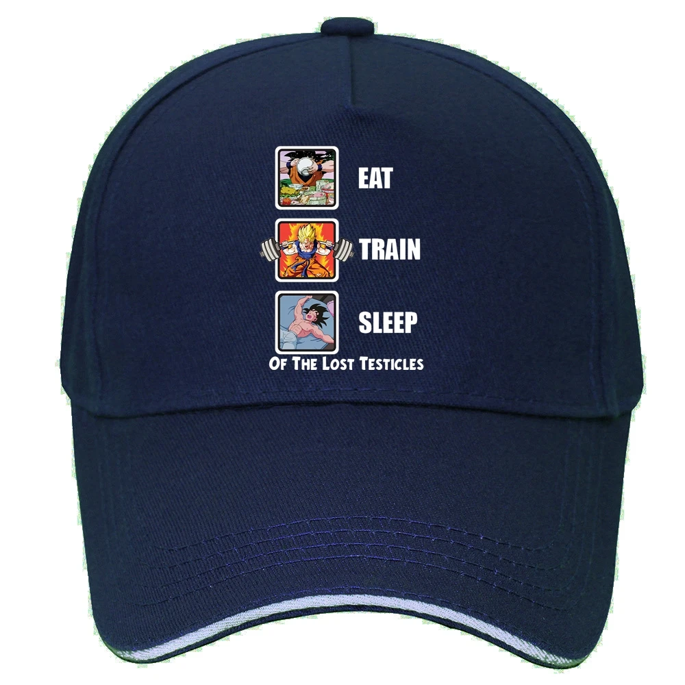 2020 Eat Train Sleep шляпа Гоку мужская повседневная Студенческая Мужская кепка с принтом