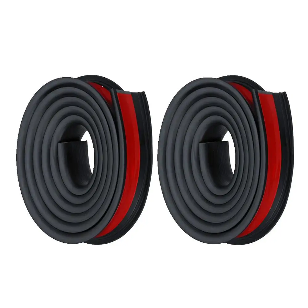 2pcs black 2х/4х1. 5 м x 3,8 см резиновый автомобильный брызговик для предотвращения столкновений, Накладка для защиты колес, молдинги для защиты колес, универсальная защитная наклейка для колес - Цвет: 2pcs black