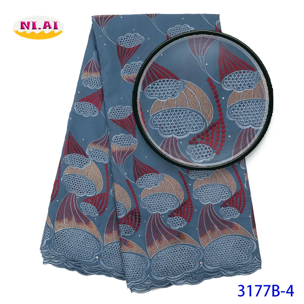 NIAI textile latest swiss voile lace african fabric nigerian fabrics for wedding tissu mr3177b | Дом и сад