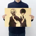 Винтажный ретро постер Tokyo Ghoul из крафт-бумаги, Классический постер с анимацией, настенный стикер для комнаты в общежитии, 50,5x35 см, картина для домашнего декора