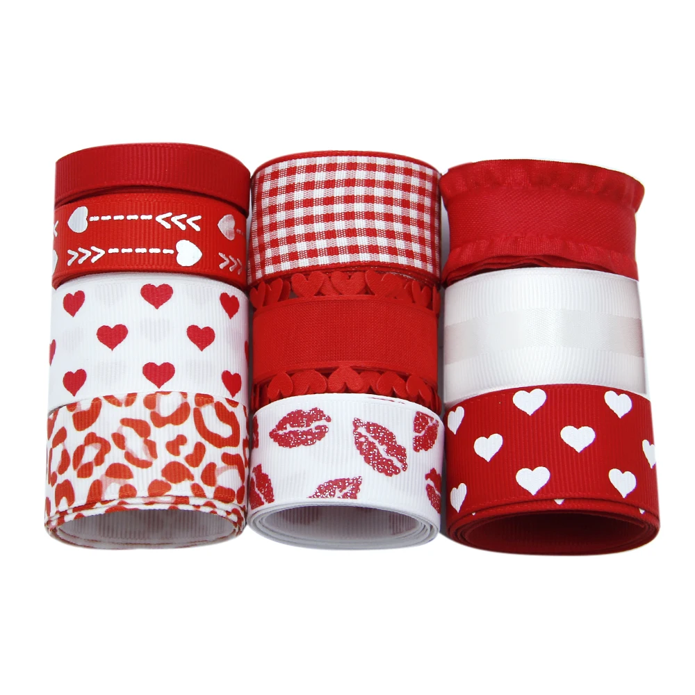 10 ярдов/набор корсажные ленты с принтом в виде сердца и губ | Дом сад