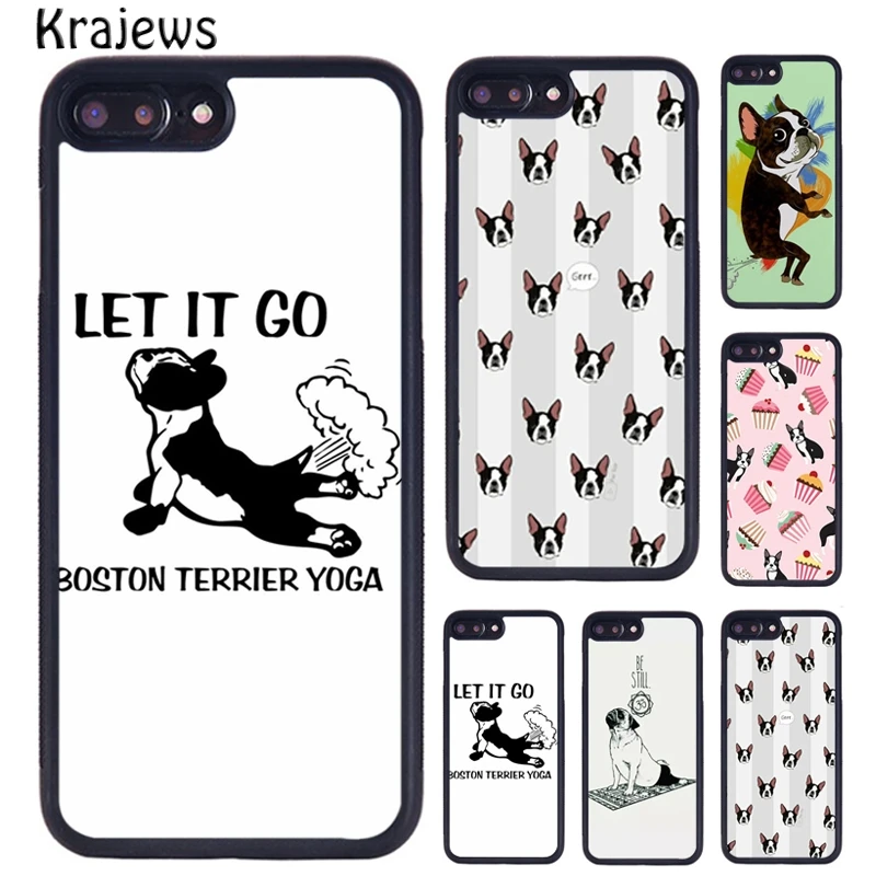 Забавный Бостон-терьер чехол krajew для телефона iPhone 5 6 S 7 8 plus 11 12 Pro X XR XS Max Samsung Galaxy S6 S7
