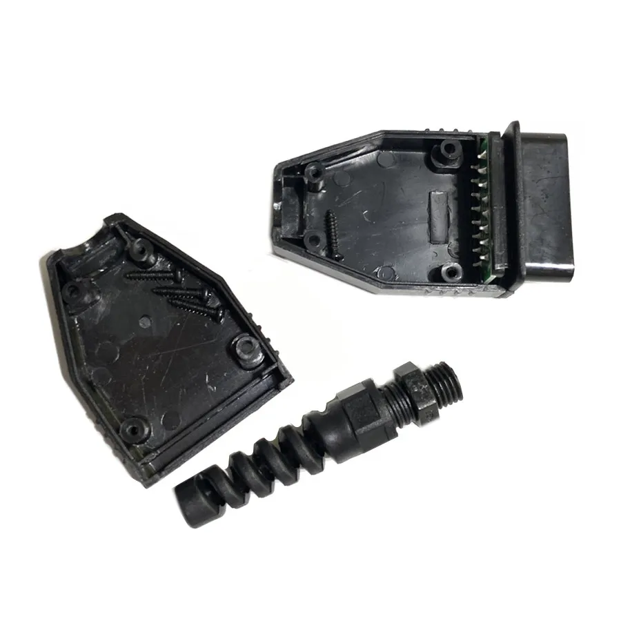 OBDIICAT новейший OBD2 16 контактный Штекерный разъем OBDII адаптер OBD 2