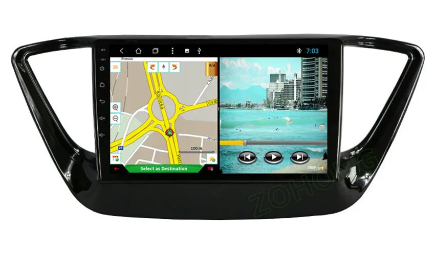 2.5D Восьмиядерный Android 9,0 Автомобильный мультимедийный dvd-плеер для hyundai Solaris Автомобильный gps навигатор Авто Радио акцент